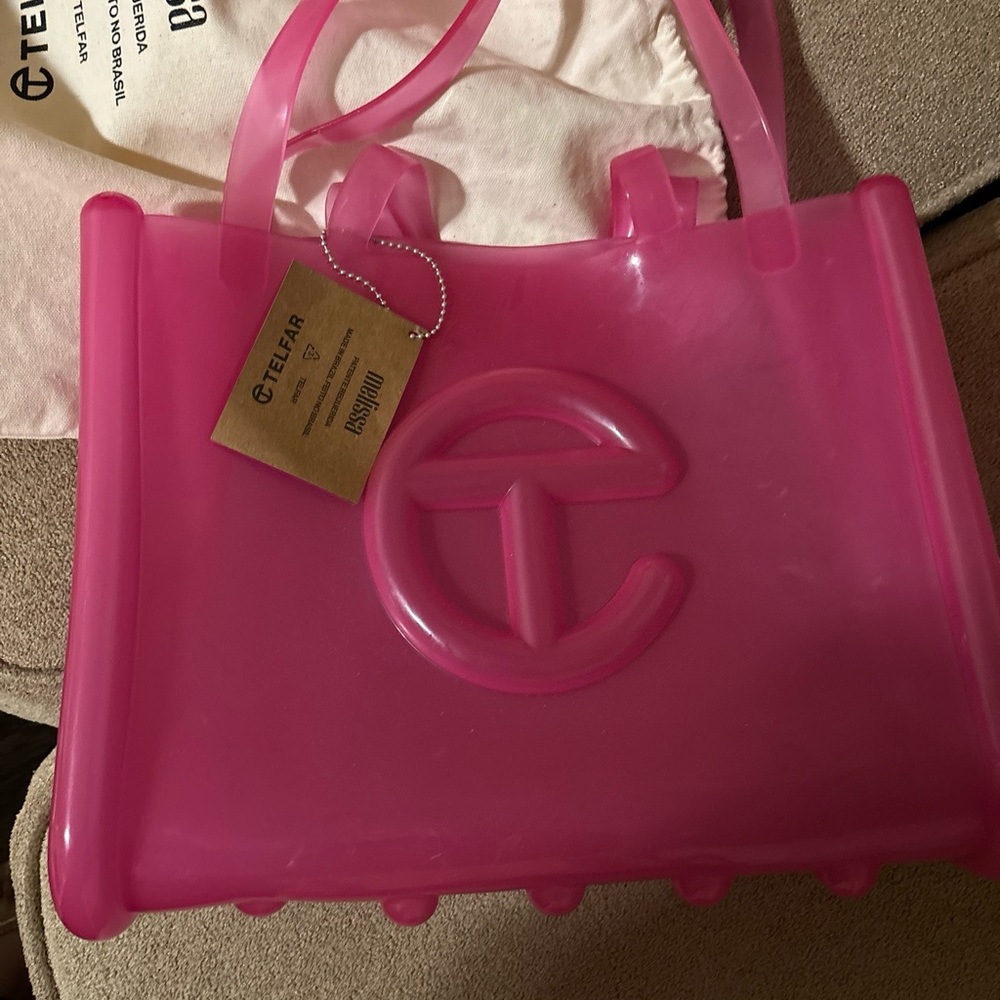 New Medium Pink Clear Jelly Teflar